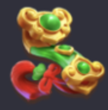 Enfeite verde Fortune Tiger