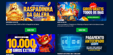 Bônus Fortune Tiger oferecidos pela Galerabet