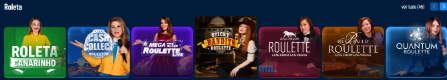 Seção de roletas na Galera bet